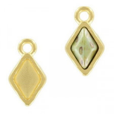 Cymbal ™ DQ metal Pendant with setting Zenia for Matubo GemDuo - Gold
